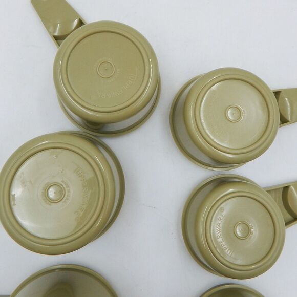 Tupperware Measuring Cups Complete Set of Six Olive Avocado Sage Green 761 - Picture 9 of 10